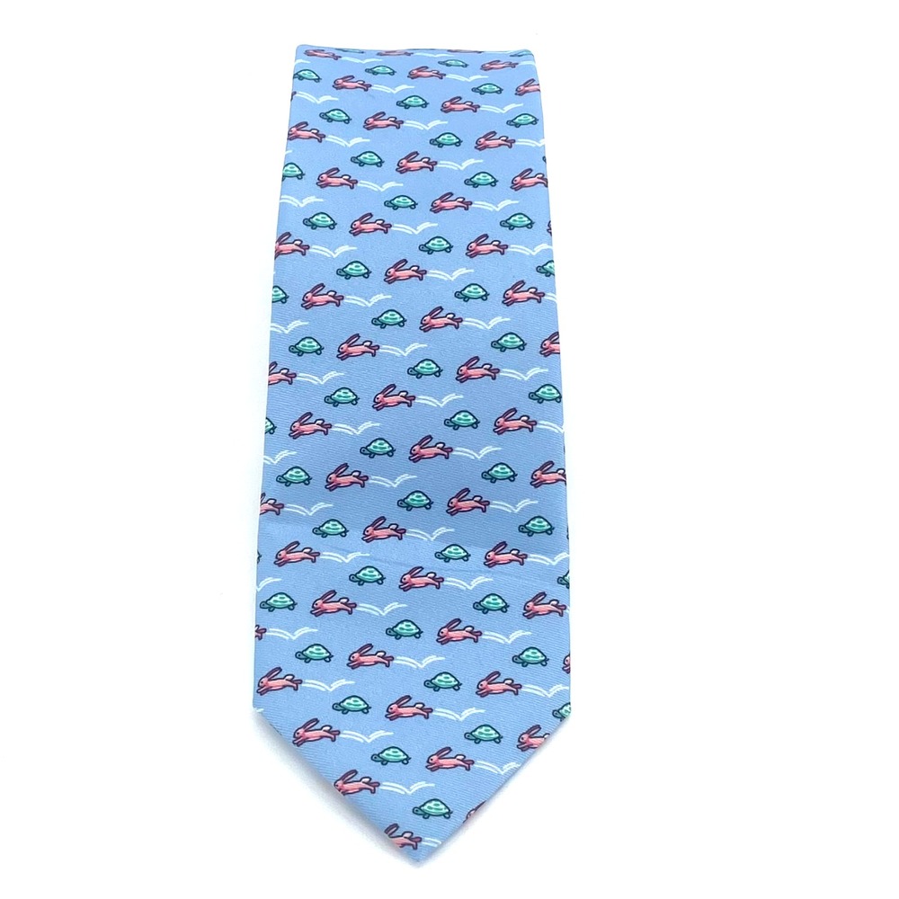 Nautica Blue Novelty Gender Revel Pink Bunnies Green Turtles Neck Tie 3x60